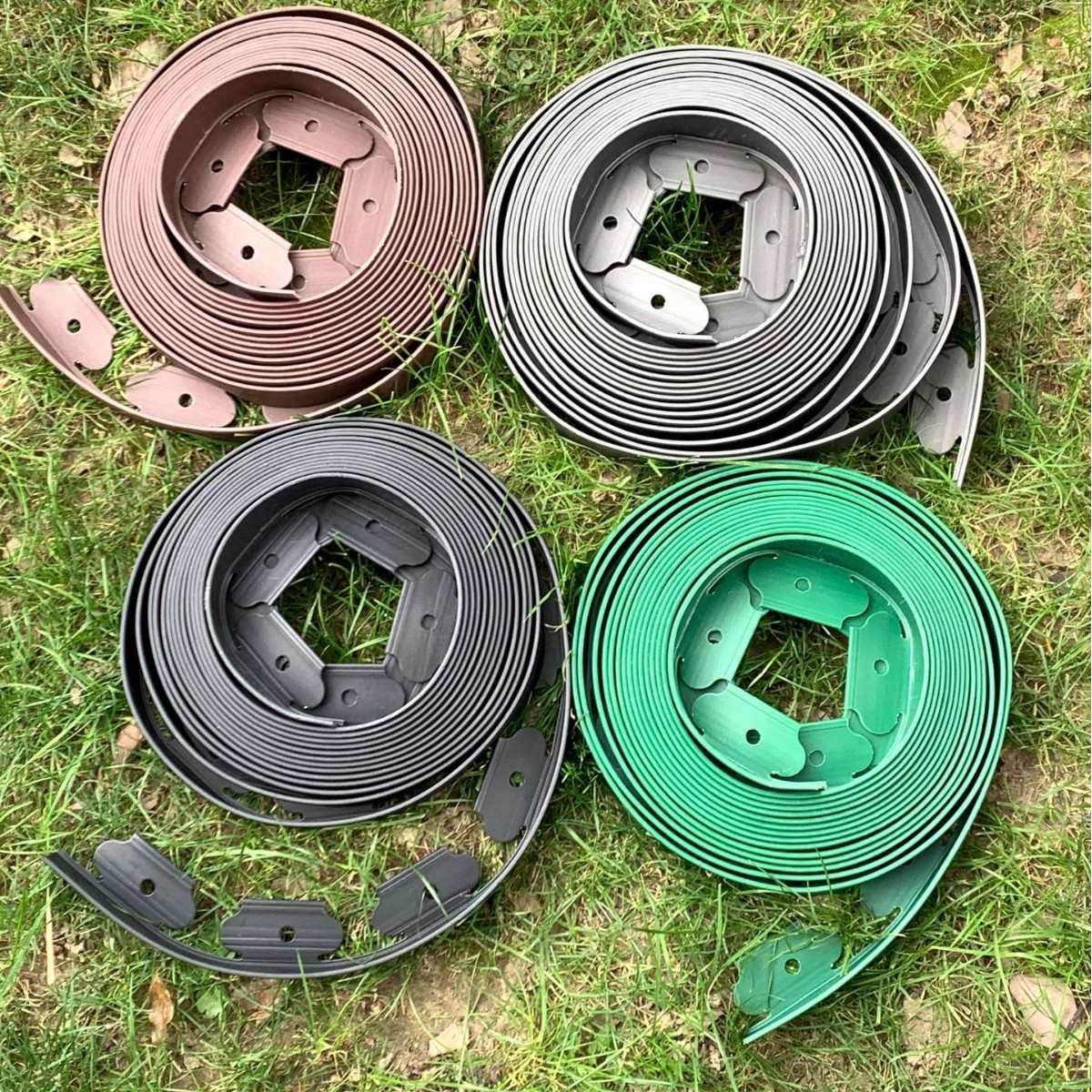 园林绿化L形草石隔离带庭院塑料挡土板造景隔草板隔根带隔离围栏