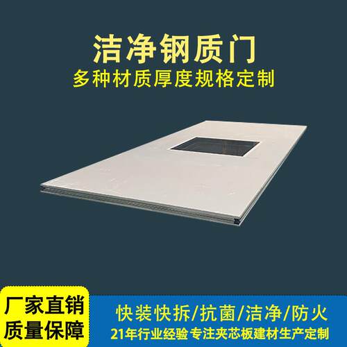 实验室气密门无尘车间彩钢洁净钢质门净化钢制门防火吸音双开门