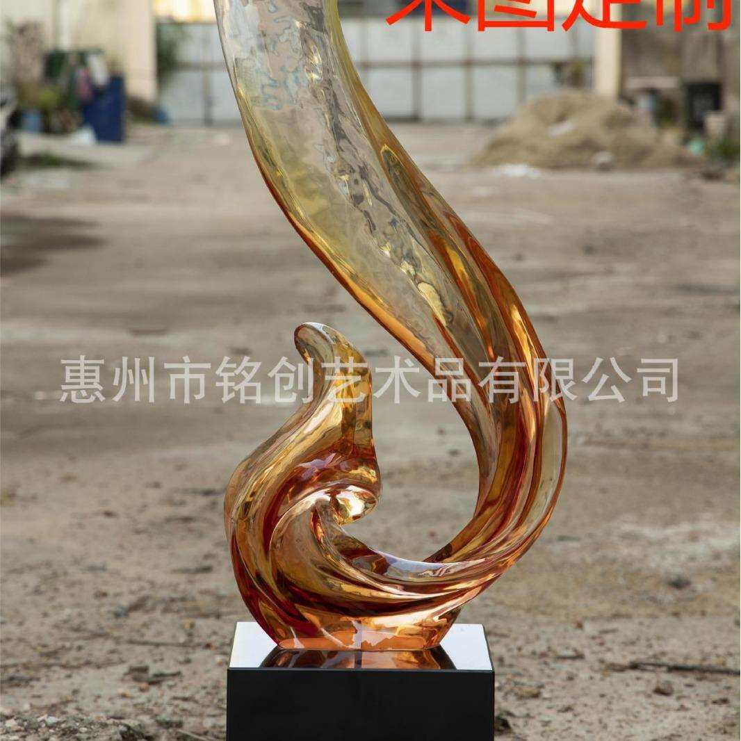 家居透明树脂雕塑摆件酒店样板房玄关客厅软装艺术品创意家居摆件