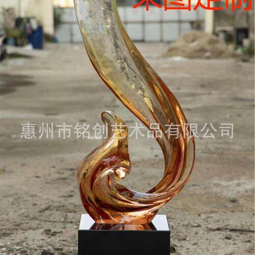 家居透明树脂雕塑摆件酒店样板房玄关客厅软装艺术品创意家居摆件