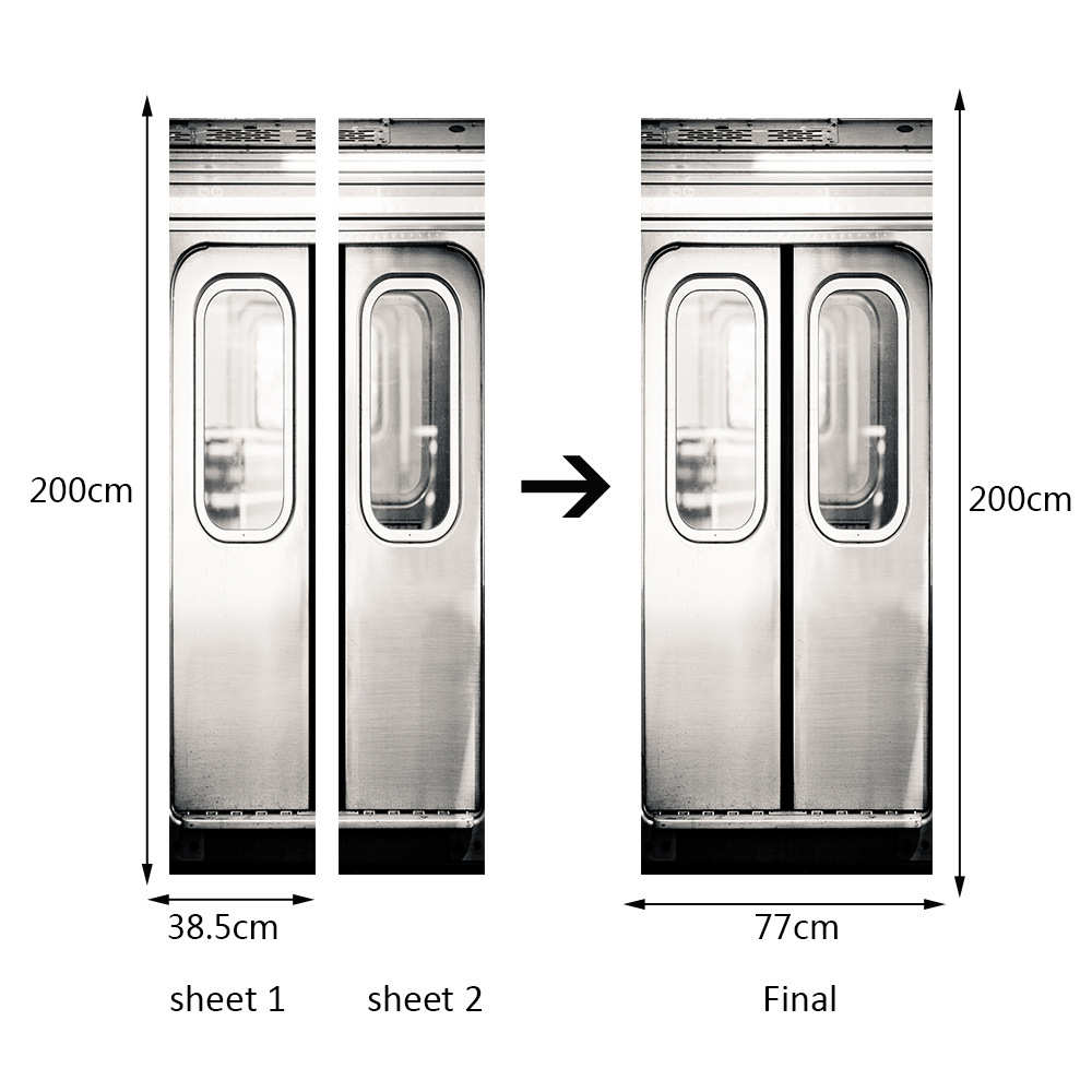 巨创货源PVC贴纸3D自粘门贴 墙贴 卧室客厅现代装饰 银色电梯