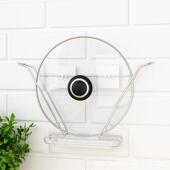 不锈钢厨用架房盖壁挂式 砧板菜板放置架锅免打亮湃孔家收纳架