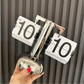 创意自动翻页钟表覆古客厅摆件座钟现代简约机械时钟摆钟家装 座钟