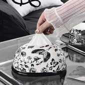 花鸟纸巾盒陶瓷客厅餐厅桌面收纳高级感ins国潮复古餐巾纸抽纸盒