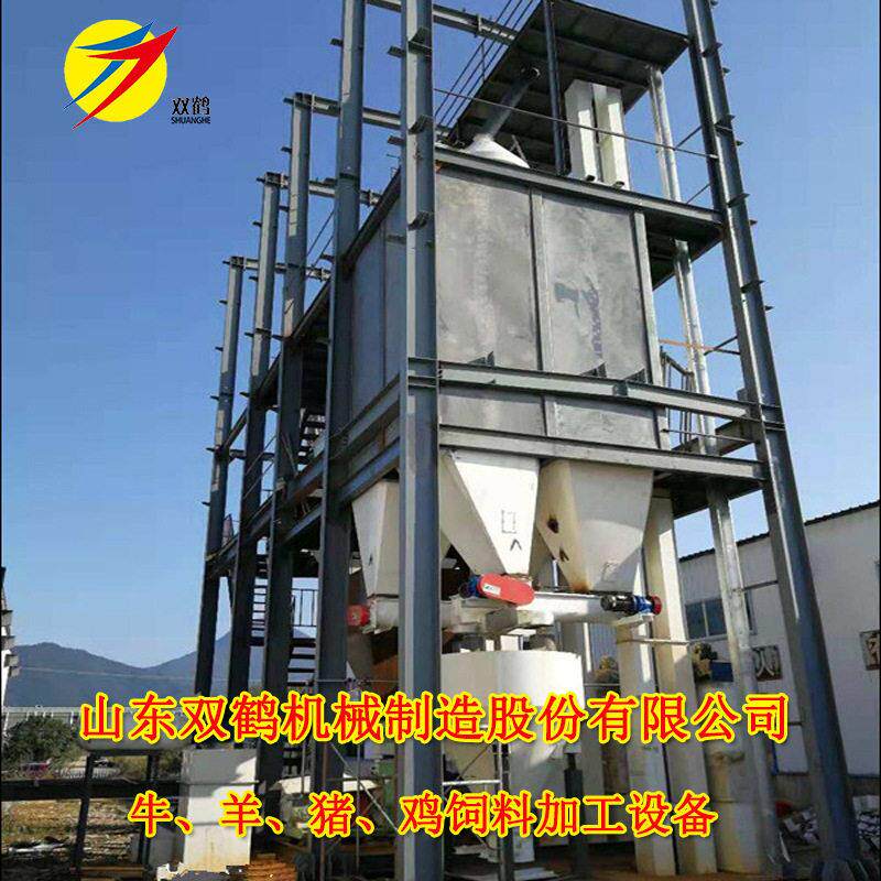 山东大型全自动育浓缩饲料加工成套设备粉碎搅拌包装功能