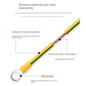 黄绿色双色光伏接地线Bvr2.546方形机房配电柜线槽桥接地交叉连接