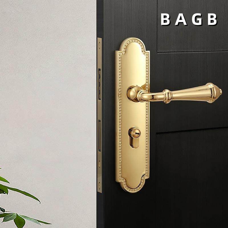 BAG法大门锁室内式开木门把手卧B206B室房门锁双磁吸静音门静音锁