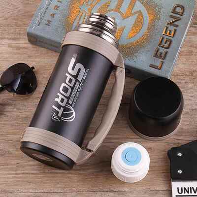 304不锈钢保温杯1500ml 户外大容量车载旅游壶家用水壶大号1.2L