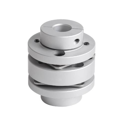 铝合金弹性膜片联轴器台阶式法兰单双膜片连轴大扭矩键槽电机挠性