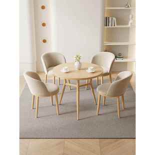 斯堪 纳维亚简单谈判小圆桌和椅子组合接待接待休闲培训机构桌椅