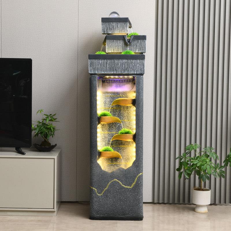 流水生财循环水客厅景观摆件玄关风水球公司乔迁开业礼品喷泉加湿