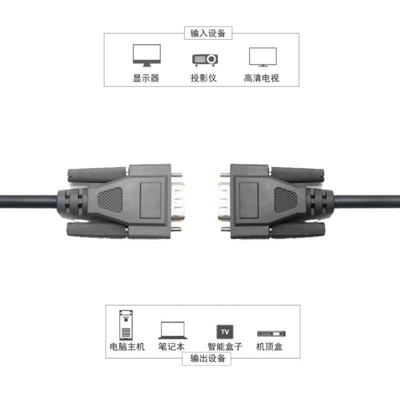 DB15串口线15针公对母延长线2排1并口串口铜芯线db25vga连接线图片