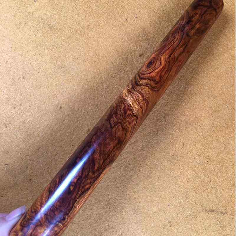 海南黄花梨虎皮纹一木制擀面杖油梨老料木棍家居装饰摆件送礼礼品图片