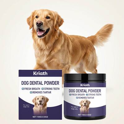 Kriath Dog-Specific Breath Freshening Tooth Powder - For Dai