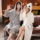 冬珊绒浴袍加厚居家浴衣成人瑚情侣男女秋柔软吸睡水情侣袍7003加