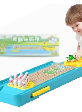 Cartoon Mini Bowling Set Toys Table Game Frog Bowling Childr