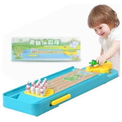 Cartoon Mini Bowling Set Toys Table Game Frog Bowling Childr