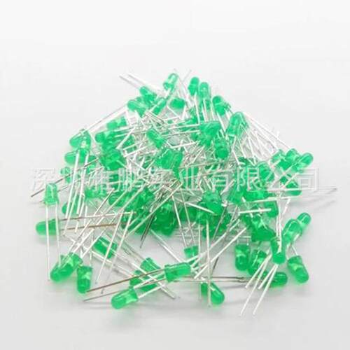 直插灯珠 5mmled 圆头F5白发白色 暖白 冷白光 超高亮发光二极管