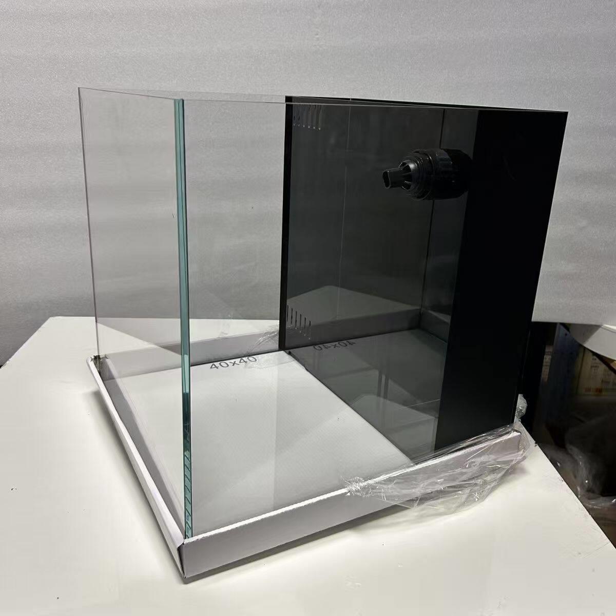 金晶五线超白背滤鱼缸海缸珊瑚缸淡水黑玻璃雨水一体切割桌面鱼缸