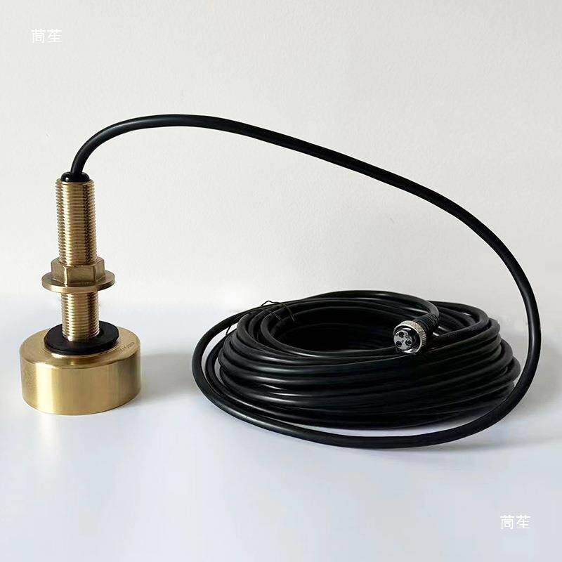 探鱼器铜探头船用三合一新诺顺航华润三孔彩探传感换能器300W