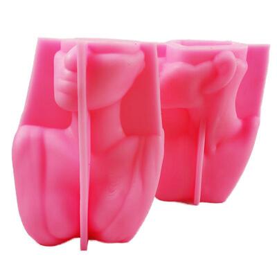 3D立体花瓶硅胶模具抽象派人脸欧式半身人体家居装饰插花摆件石膏
