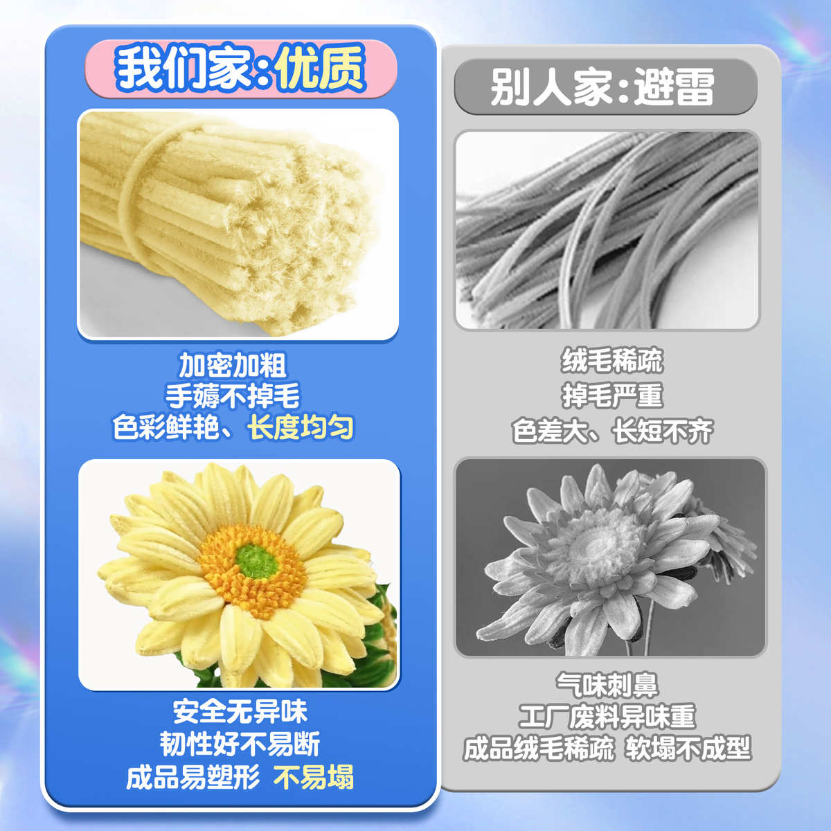 手提扭扭棒手工diy材料包儿童毛根手工妞妞棒马卡龙毛绒配件特密