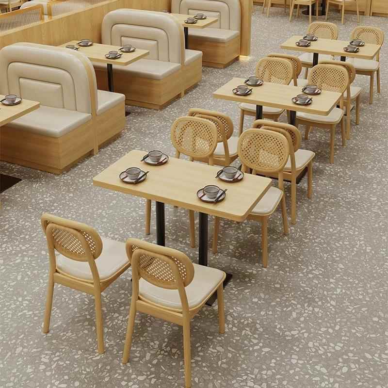出口东南亚实木咖啡厅餐厅西餐厅桌椅商用餐饮店饭店主题卡座沙发
