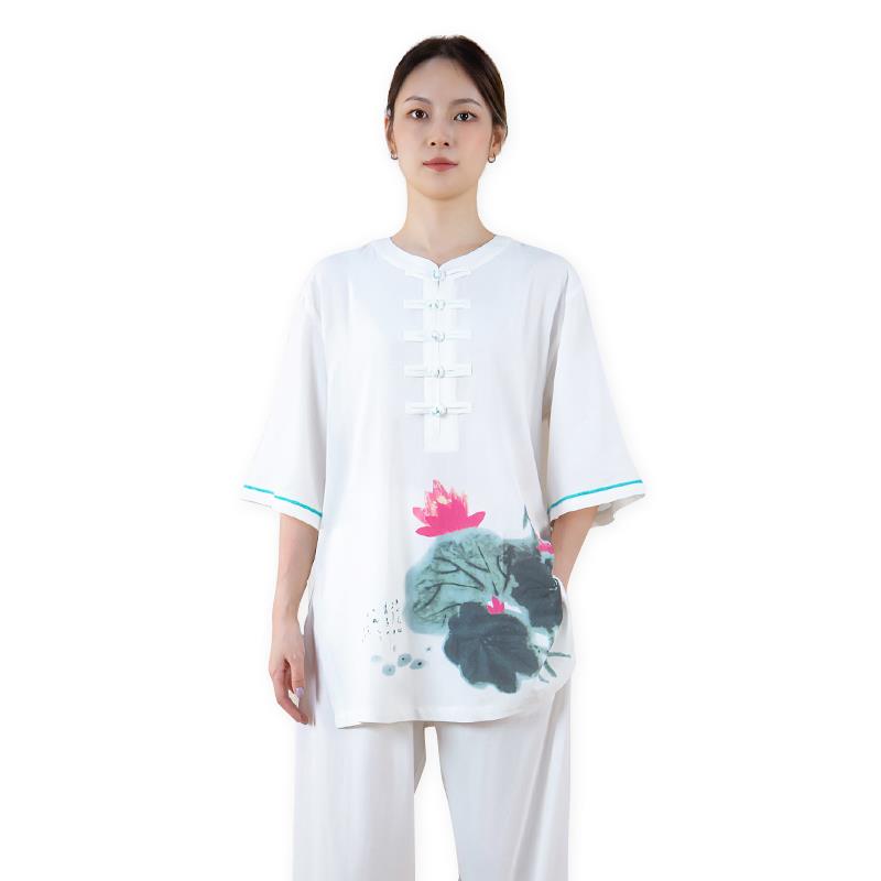 高档高端品牌练2025款亚麻太极服男棉麻新风八段锦功服女太极拳国图片