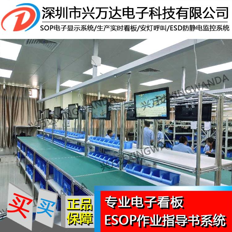 兴万达生产现场SOP电子看板系统工厂液晶生产管理电子显示看板