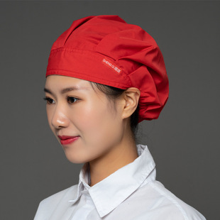 烧饭戴的厨房帽子女防油烟防掉头发家用做饭炒菜包头棉厨师帽带