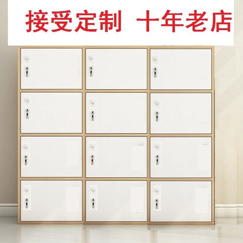 定制带锁储物柜子多层小书包带门置物格子收纳立柜教师自习办公室