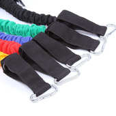 织带布套防断拉力绳家用多功能健身11件套装 组合拉力器乳胶弹力带