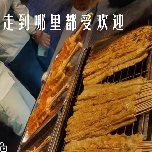 烤豆皮串18厘米大串500串烧烤铁板烧涮串炸串钵钵鸡串清水炸豆皮