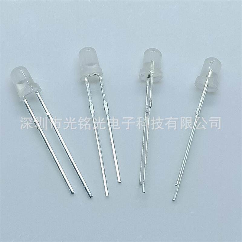 F3/3mm红蓝双色 无极雾状LED发光二极管 红蓝光灯珠支持颜色定作