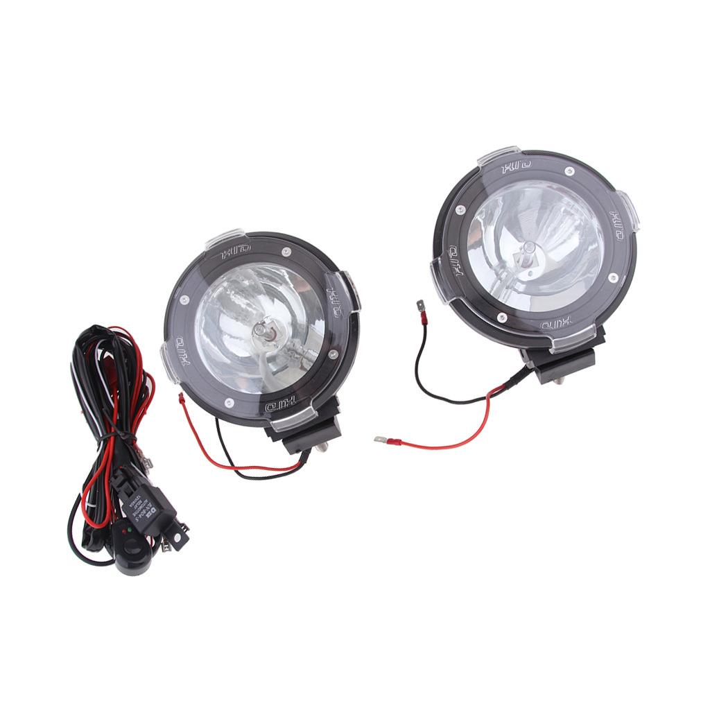 厂家12V/100W 4英寸hid工作灯黑圈聚光越野车灯HID户外探照灯
