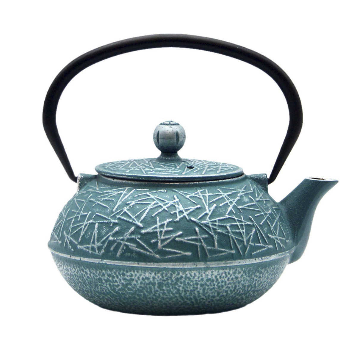 外贸彩色铸铁壶 亮光釉面搪瓷铁艺茶壶 欧美风带茶滤烧水煮茶铁壶