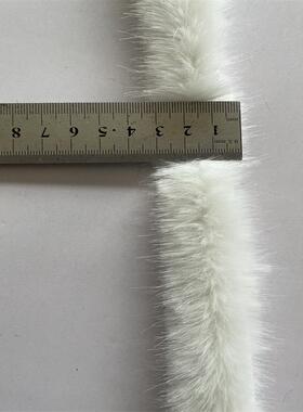 新款直销仿水貂毛条汉服斗篷鞋子白色人造仿毛条古装旗袍毛毛条辅
