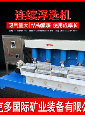 实验室连续多槽浮选机 FX3L-12槽精选 机械搅拌式铅锌矿浮选设备