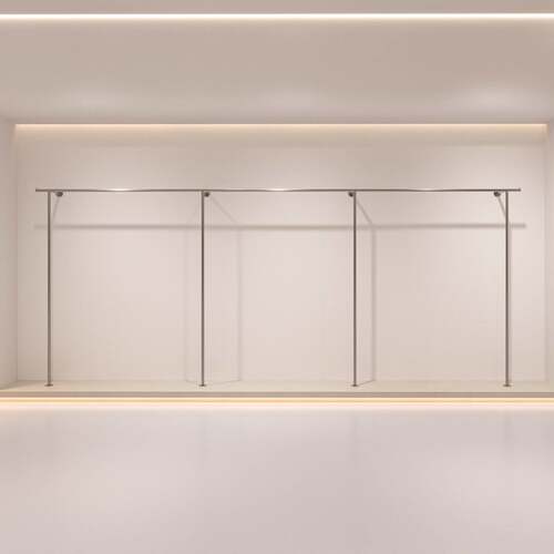 服装店展示架不锈钢上墙展架精品女装店货架子简约加粗加厚可