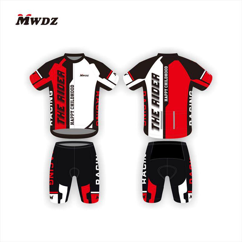 夏季儿童骑行服平衡车长袖短袖薄款轮滑服速干透气套装男女表演