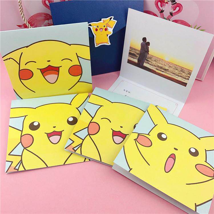 儿童生日贺卡定制韩国创意小卡片高端代手写字ins风简约卡通可爱