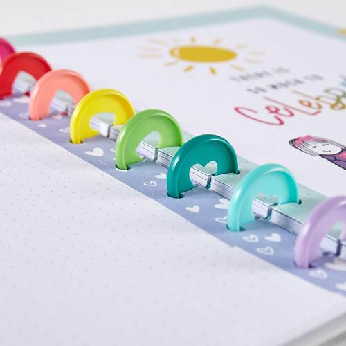 THE HAPPY PLANNER美国创意手帐配件中号蘑菇孔环扣圆片塑料11片
