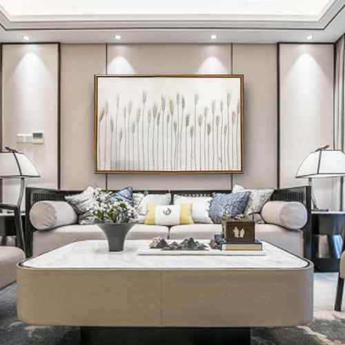 纯手画实物麦穗肌理砂岩工艺画立体家居2020704酒特店挂壁工挂异