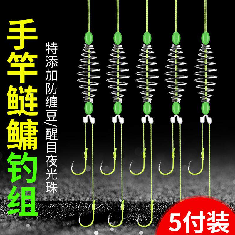 鱼钩绑好双钩成品鲢鳙专用鱼钩