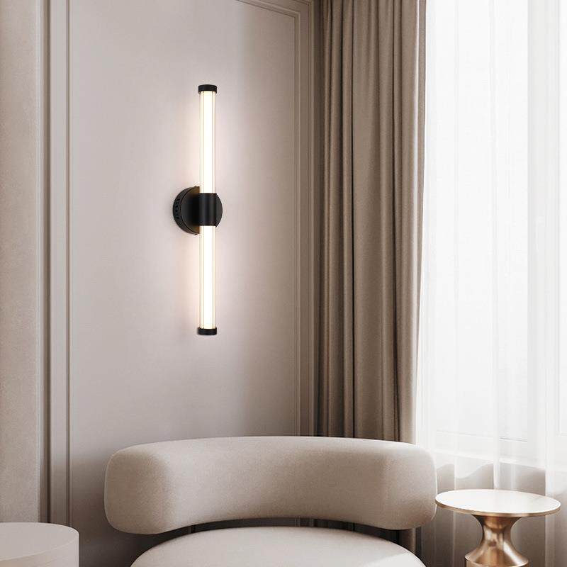 北欧极简卧室床头led壁灯创意室内长条亚克力客厅背景墙楼梯灯具