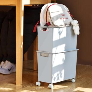 办公室教室桌下书包置物架移动收纳筐带轮放包书桌盒神器滑轮包架