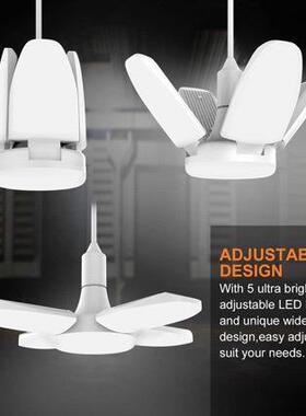 工厂货80W60WLED车库灯四叶子灯折叠灯户外室内外庭院灯三页4四页