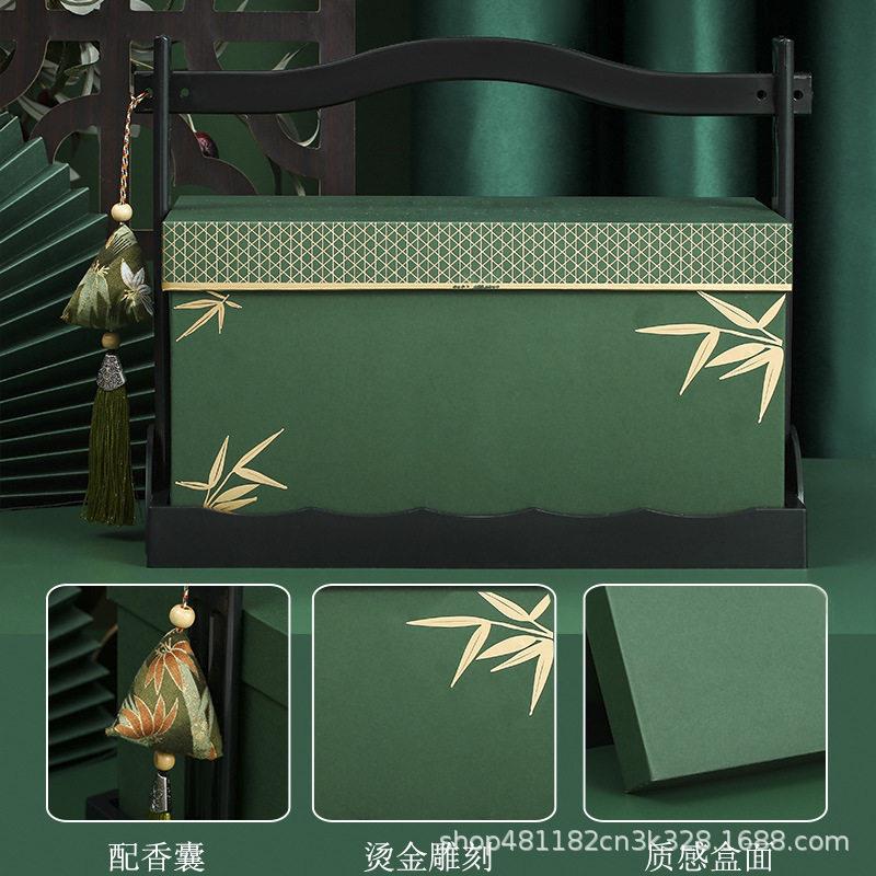 新款直销粽子包装空盒子端午节礼盒档轻奢礼盒级感香囊手提礼物礼