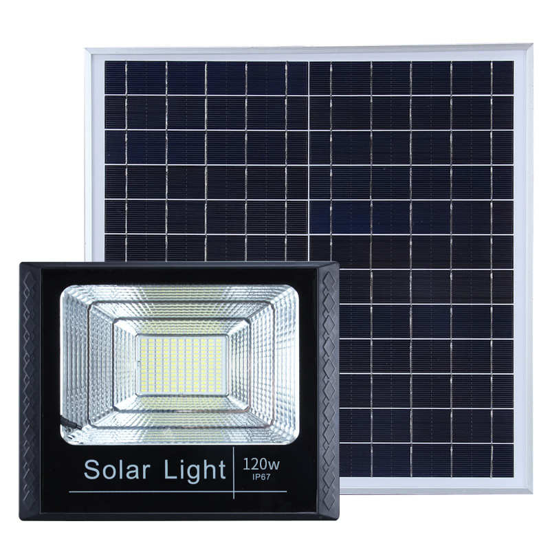 爆款led太阳能路灯 户外防水庭院灯新农村家用超亮室内投光灯100W