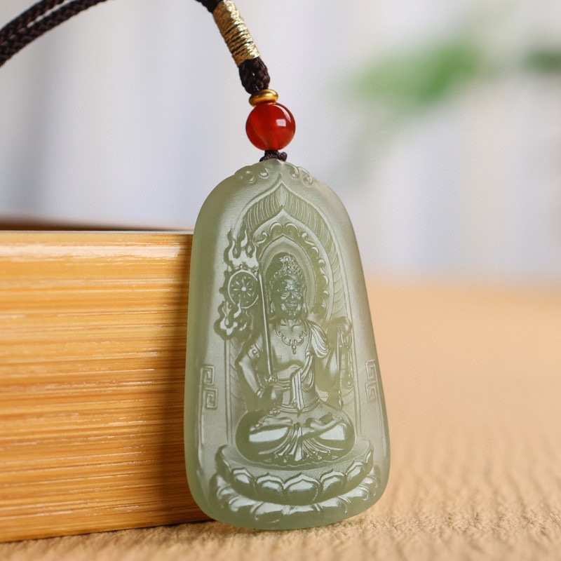 坠飘和田玉挂件花阿弥陀佛款玉男女十二生肖猪狗吊守护神配饰天然